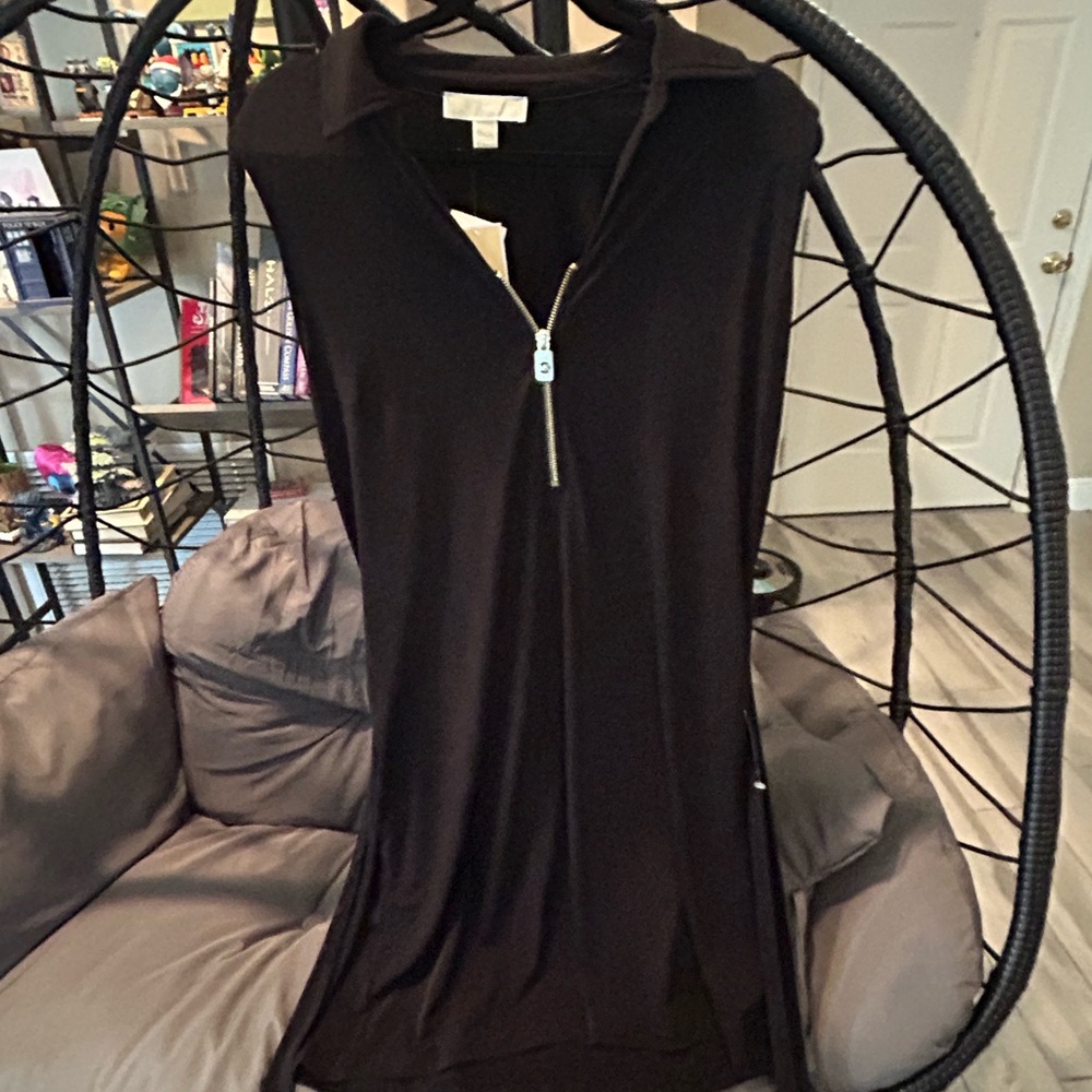 Ralph Lauren Black Dress with Zipper Detail